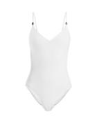 Matchesfashion.com On The Island - Asterias V Neck Swimsuit - Womens - White
