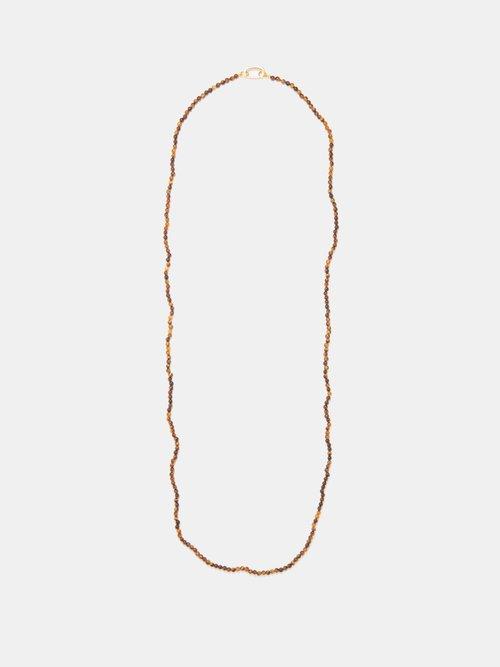 Rosa De La Cruz - Tiger's Eye & 18kt Gold Necklace - Womens - Gold Multi