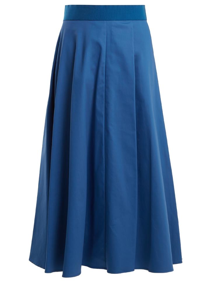 Sportmax Fiumana Cotton-blend Midi Skirt
