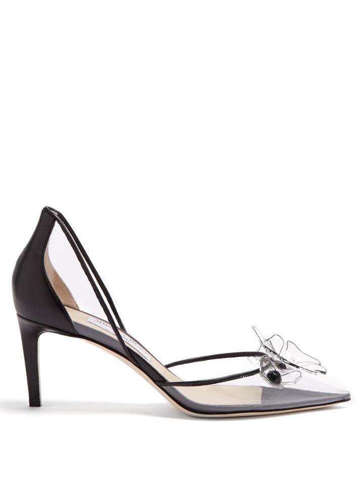 Jimmy Choo Levina 65 Flower Embellished Pumps