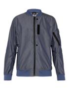 Matchesfashion.com Stone Island Shadow Project - Striped Jacquard Bomber Jacket - Mens - Blue