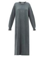 Matchesfashion.com Extreme Cashmere - No.106 Weird Wave Stretch Cashmere Sweater Dress - Womens - Khaki