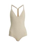 Matchesfashion.com Made By Dawn - Traveler Racer Back Swimsuit - Womens - Cream