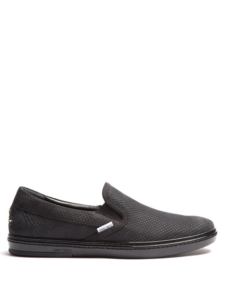 Jimmy Choo Grove Perforated-leather Trainers