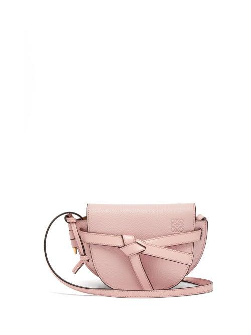 Matchesfashion.com Loewe - Gate Leather Cross Body Mini Bag - Womens - Pink