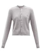 Acne Studios - Keva Face-logo Wool Cardigan - Womens - Grey