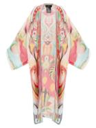 Etro - Paisley-print Embroidered Silk-seersucker Coverup - Womens - Pink Multi