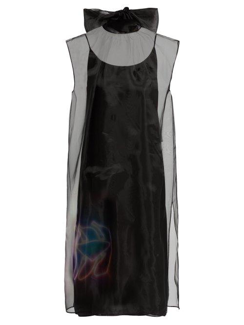Matchesfashion.com Prada - Banana Print Voile Dress - Womens - Black Multi