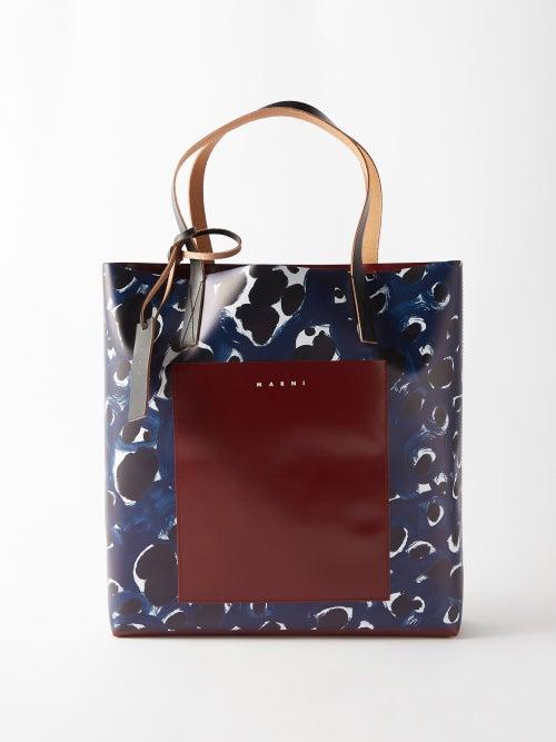 Marni - Tribeca Pop Dots-print Tote Bag - Womens - Navy Multi