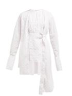 Matchesfashion.com Jw Anderson - Polka Dot Fil Coup Cotton Shirt - Womens - White Multi