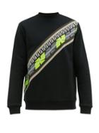 Matchesfashion.com Fendi - Logo Print Cotton Jersey Sweatshirt - Mens - Black