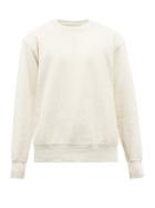 Les Tien - Crew-neck Brushed-back Cotton Sweatshirt - Mens - White