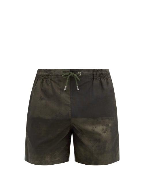 Matchesfashion.com Maran - Abstract-print Swim Shorts - Mens - Black