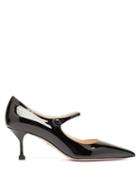 Matchesfashion.com Prada - Point Toe Patent Leather Mary Jane Pumps - Womens - Black