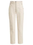 Matchesfashion.com Isabel Marant - Namiris High Rise Cotton Trousers - Womens - Cream