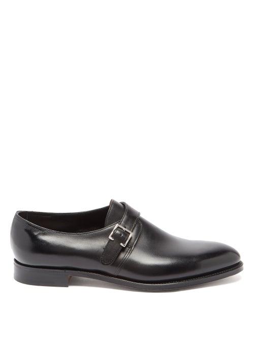 Matchesfashion.com John Lobb - Kenton Monk-strap Leather Shoes - Mens - Black