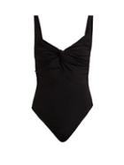 Matchesfashion.com Norma Kamali - Twist Mio Ruched Swimsuit - Womens - Black