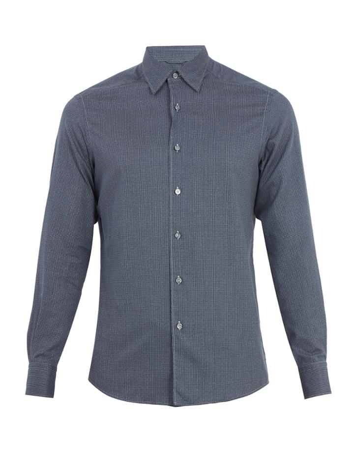 Ermenegildo Zegna Micro Dot-print Cotton Shirt