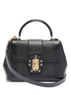 Dolce & Gabbana Lucia Lizard-effect Leather Bag