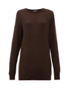 Matchesfashion.com Bottega Veneta - Fine Gauge Cashmere Sweater - Womens - Dark Brown