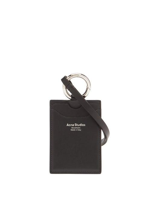 Matchesfashion.com Acne Studios - Logo-print Leather Pouch - Mens - Black