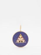 Harwell Godfrey - Pyramid Sapphire, Lapis Lazuli & 18kt Gold Pendant - Womens - Blue Gold