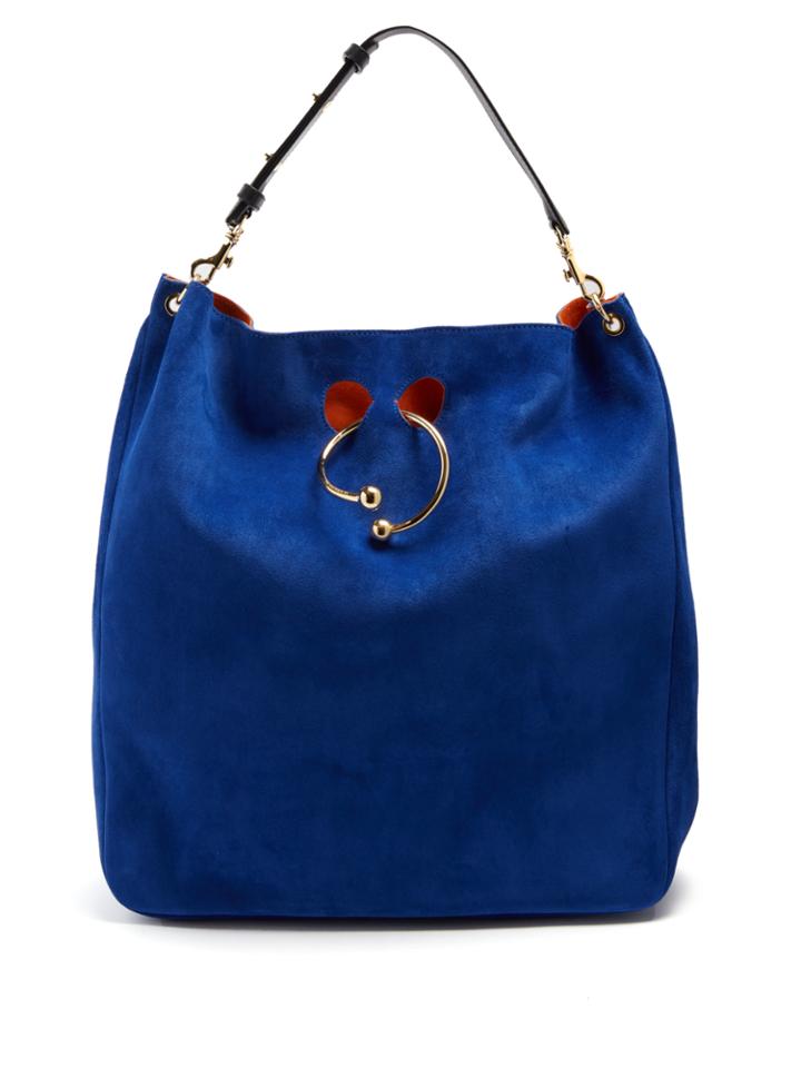 J.w.anderson Pierce Large Hobo Suede Shoulder Bag