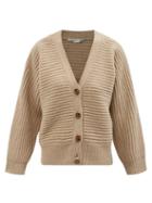Ladies Rtw Stella Mccartney - V-neck Ribbed Cashmere-blend Cardigan - Womens - Grey