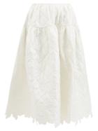 Cecilie Bahnsen - Joy Amarylis Quilted Panel Midi Skirt - Womens - Ivory