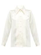 Matchesfashion.com Marc Jacobs - Pleated Charmeuse Shirt - Womens - Ivory