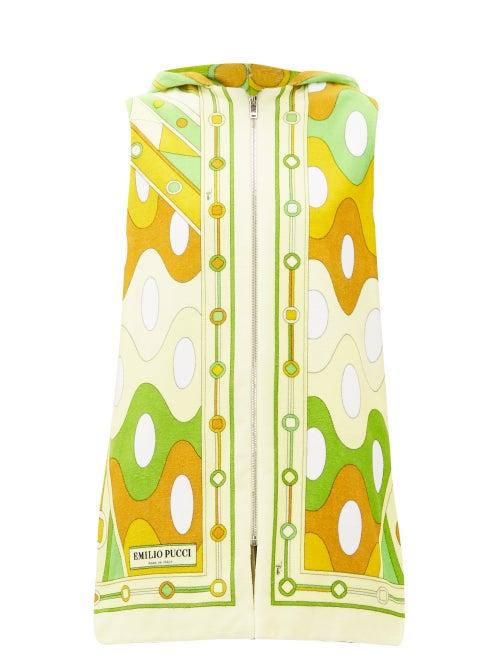Matchesfashion.com Emilio Pucci - Vivara-print Cotton-terry Cover Up - Womens - Yellow Multi