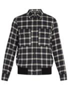 Matchesfashion.com Neil Barrett - Checked Cotton Shirt - Mens - Grey