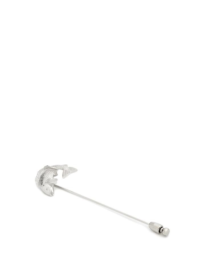 Lanvin Rhodium-plated Fish Tie Pin
