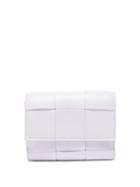 Bottega Veneta - Cassette Intrecciato-leather Tri-fold Wallet - Womens - Light Purple