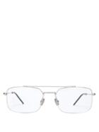 Matchesfashion.com Dior Homme Sunglasses - Dior0230 Square Frame Metal Glasses - Mens - Silver