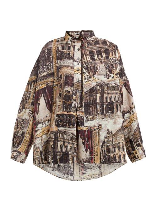 Matchesfashion.com Acne Studios - Palais Garnier Print Toile De Jouy Shirt - Womens - Ivory Multi
