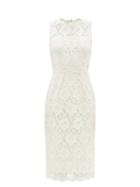Dolce & Gabbana - Cordonetto-lace Midi Sheath Dress - Womens - White