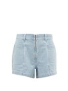 Matchesfashion.com Apiece Apart - Claro Striped Denim Shorts - Womens - Light Blue