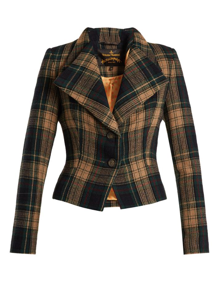 Vivienne Westwood Anglomania Porta Wool-blend Tartan Blazer