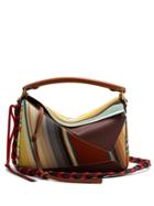 Loewe Puzzle Contrast-panel Striped Canvas Bag