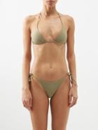 Matteau - The String Recycled-fibre Bikini Top - Womens - Sage