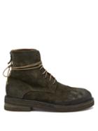 Matchesfashion.com Marsll - Suede Lace-up Boots - Mens - Dark Green