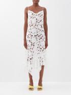 Marques'almeida - Guipure-lace Handkerchief Midi Dress - Womens - White
