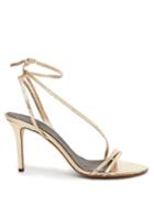 Matchesfashion.com Isabel Marant - Axee Snake-effect Metallic-leather Sandals - Womens - Gold