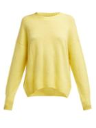 Matchesfashion.com Allude - Round Neck Cashmere Sweater - Womens - Yellow