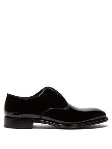 Matchesfashion.com O'keeffe - Excalibur Patent Leather Derby Shoes - Mens - Black