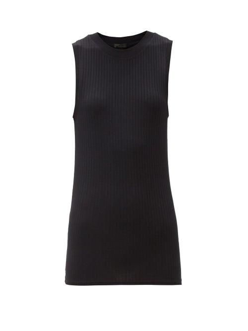Matchesfashion.com Atm - Ribbed Longline Tank Top - Womens - Black