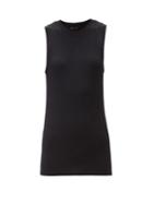 Matchesfashion.com Atm - Ribbed Longline Tank Top - Womens - Black
