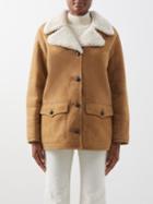 Nili Lotan - Azeline Western Shearling Jacket - Womens - Tan