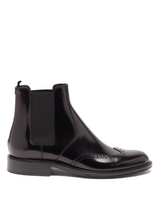 Matchesfashion.com Saint Laurent - Ceril Leather Chelsea Boots - Mens - Black